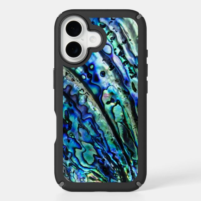 Paua Abalone Shell | Colorful Abstract iPhone Case (Front)