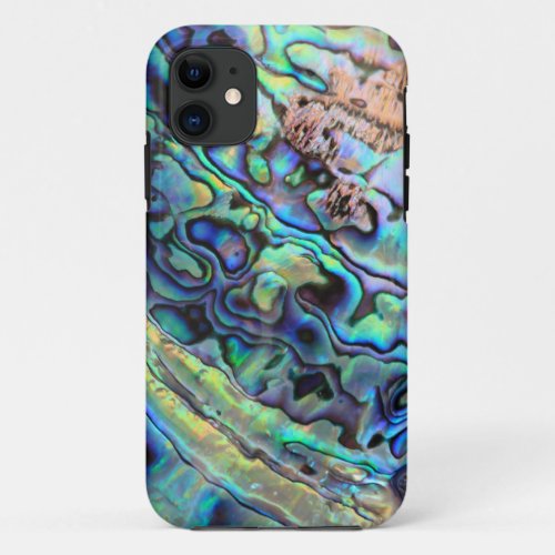 Paua abalone shell detail iPhone 11 case