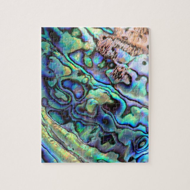 Paua abalone shell detail jigsaw puzzle (Vertical)