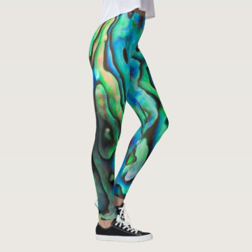 Paua Abalone shell nature design leggings