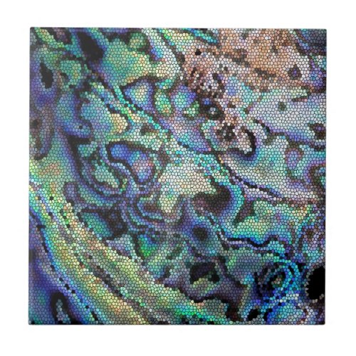 Paua abalone shell texture detail tile