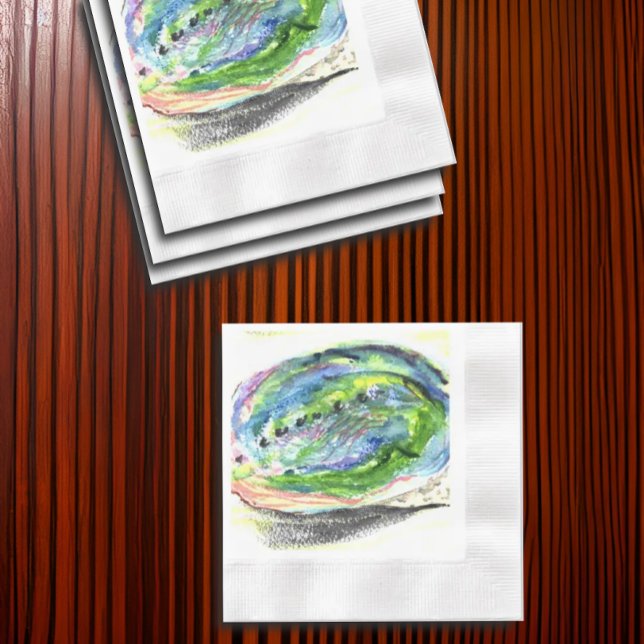 Paua Black Abalone  beautiful New Zealand Shell Napkins (Creator Uploaded)