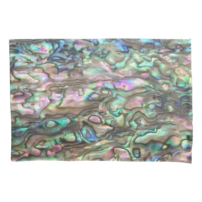 Paua Shell Abalone Natural Pillow Case Sham (Front)