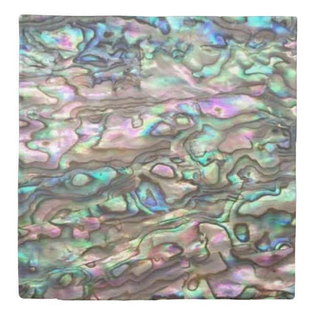 Paua Shell Abalone Natural Queen Duvet Cover (Front)
