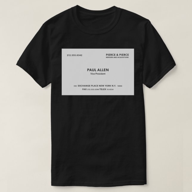 Paul Allen Business Card Sticker T-Shirt (Design Front)