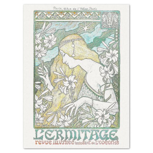 PAUL BRETONS ART NOUVEAU STYLE COVER ART TISSUE PAPER