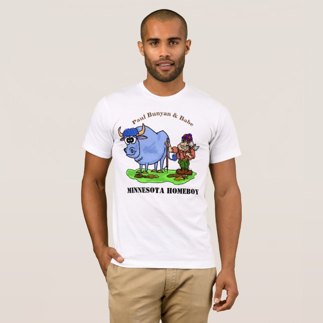 Paul Bunyan and Babe Minnesota Homeboy T-shirt (Front Full)