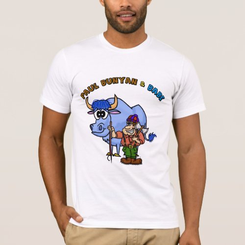 Paul Bunyan and Babe the Blue Ox T_shirt  Ver 2