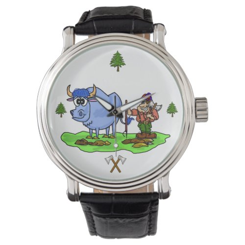 Paul Bunyan and Babe the Blue Ox Watch Ver 2