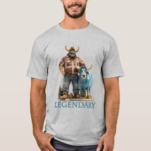 Paul Bunyan Babe the Blue Ox Legendary Lumberjack T-Shirt