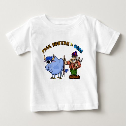 Paul Bunyan  Baby His Blue Ox Childrens T_Shirt
