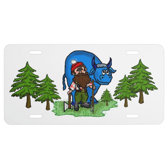 Paul Bunyan Decorative Front License Plate Zazzle Com