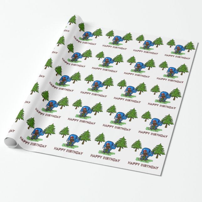 Paul Bunyan Gift Wrap   Customize It! (Unrolled)