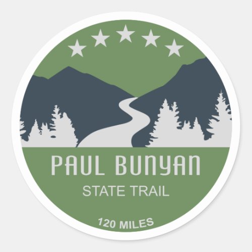 Paul Bunyan State Trail Classic Round Sticker