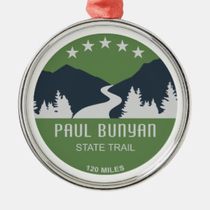 Paul Bunyan State Trail Metal Ornament