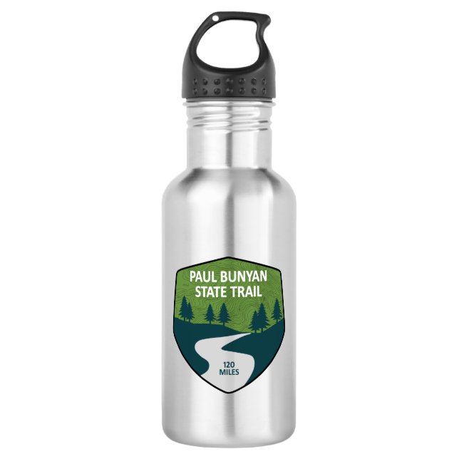 Paul Bunyan State Trail Stainless Steel Water Bottle (Front)