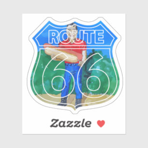 Paul Bunyon Hot Dog man on route 66 Sticker