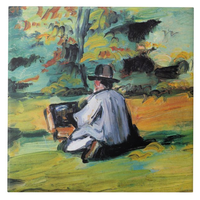 Paul Cezanne - A Painter at Work,  Ceramic Tile (Front)