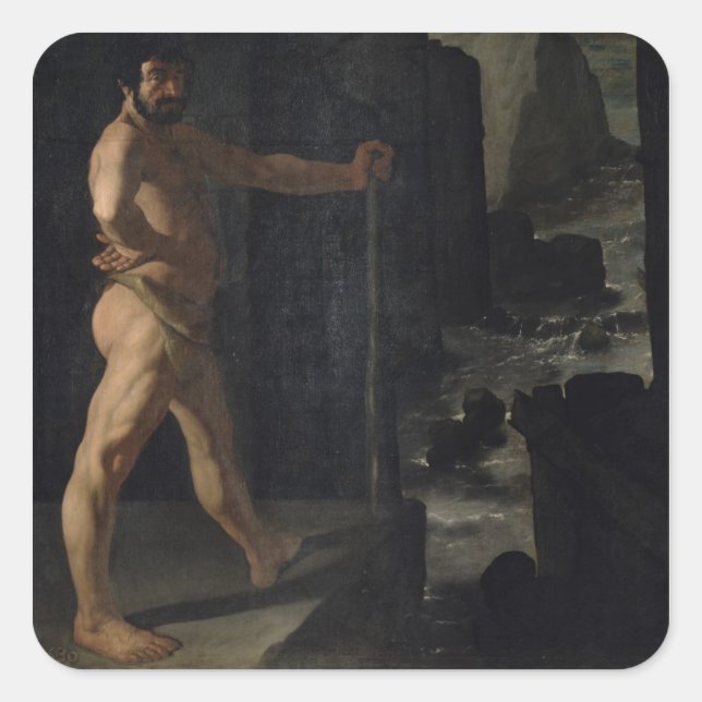 Paul Cezanne | Apotheosis of Delacroix Square Sticker (Front)