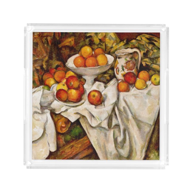Paul Cezanne Apples Oranges Impressionism Acrylic Tray (Front)