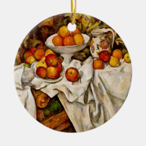 Paul Cezanne Apples Oranges Impressionism Ceramic Ornament