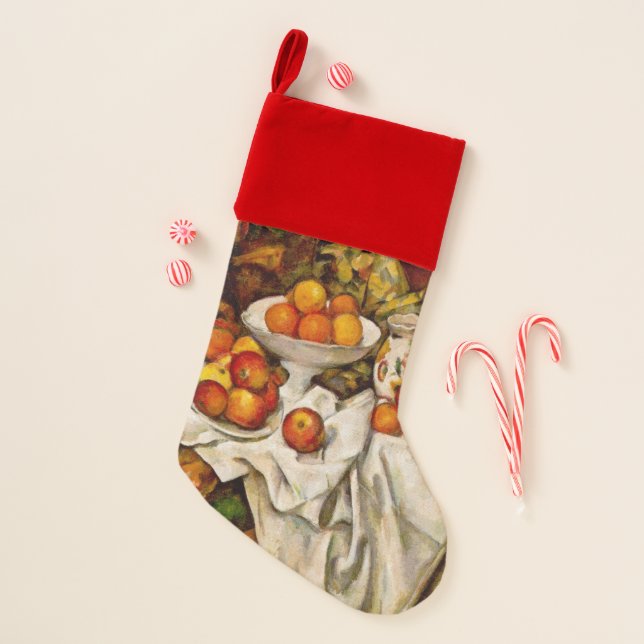 Paul Cezanne Apples Oranges Impressionism Christmas Stocking (Front)