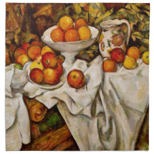 Paul Cezanne Apples Oranges Impressionism Cloth Napkin