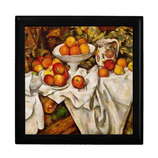 Paul Cezanne Apples Oranges Impressionism Jewelry Box (Front)