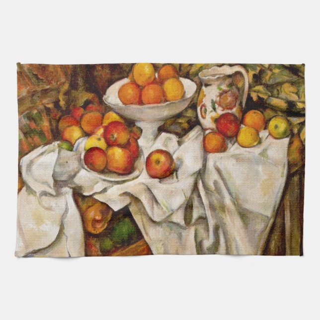 Paul Cezanne Apples Oranges Impressionism Kitchen Towel (Horizontal)