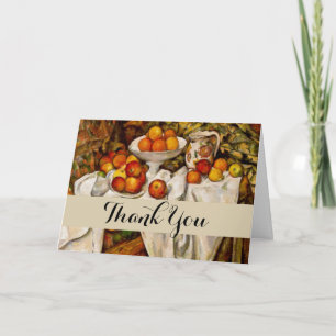 Paul Cezanne Apples Oranges Impressionism Letterpress Thank You Card