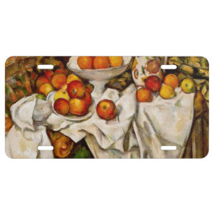 Paul Cezanne Apples Oranges Impressionism License Plate
