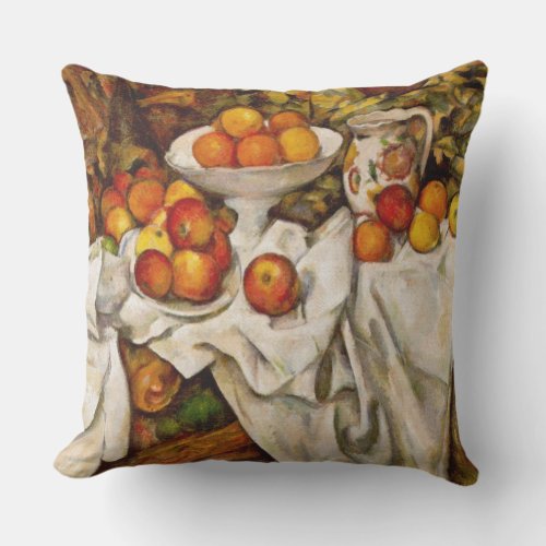 Paul Cezanne Apples Oranges Impressionism Outdoor Pillow