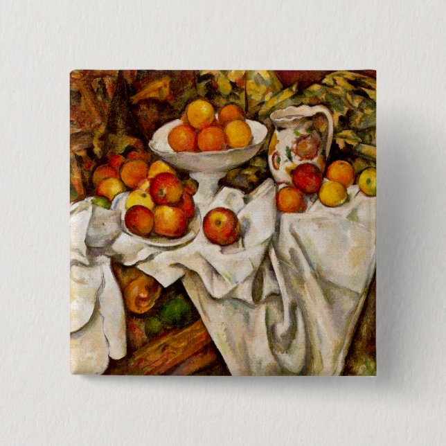 Paul Cezanne Apples Oranges Impressionism Pinback Button (Front)