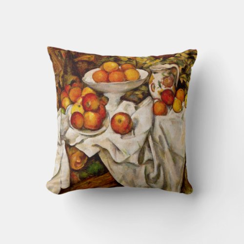 Paul Cezanne Apples Oranges Impressionism Throw Pillow