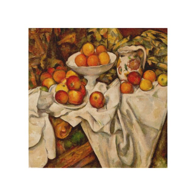 Paul Cezanne Apples Oranges Impressionism Wood Wall Art (Front)