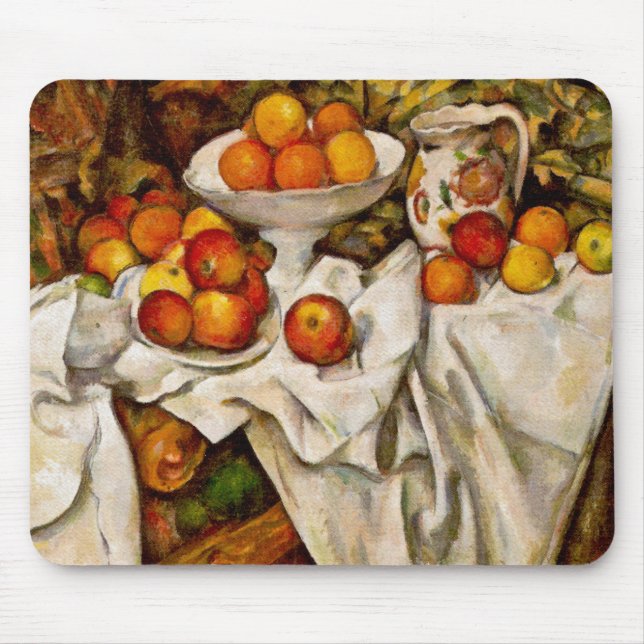 Paul Cezanne Apples Oranges Print Impressionism Mouse Pad (Front)