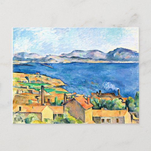 Paul Cezanne art The Bay of Marseilles Postcard
