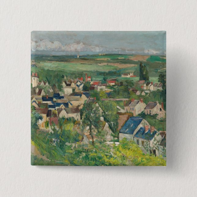 Paul Cezanne - Auvers, Panoramic View Button (Front)