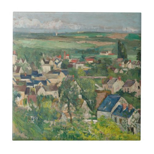 Paul Cezanne _ Auvers Panoramic View Ceramic Tile