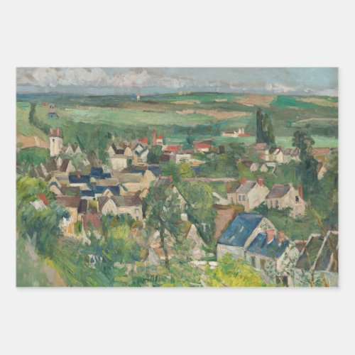 Paul Cezanne _ Auvers Panoramic View Wrapping Paper Sheets