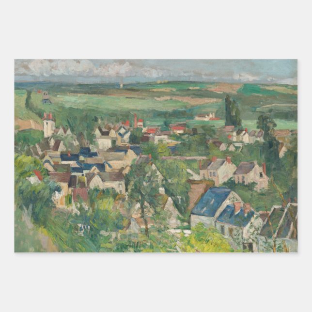 Paul Cezanne - Auvers, Panoramic View Wrapping Paper Sheets (Front)