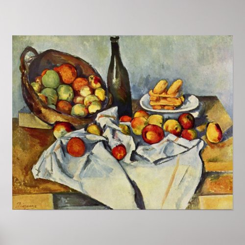 Paul Cezanne _ Basket of Apples Still Life Print