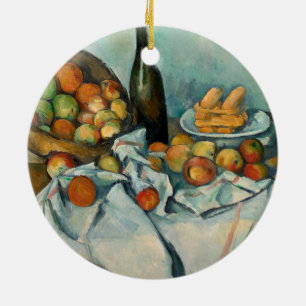 Paul Cezanne Basket of Apples Vintage Still Life Ceramic Ornament