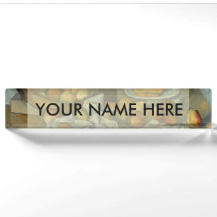 Paul Cezanne Basket of Apples Vintage Still Life Desk Name Plate