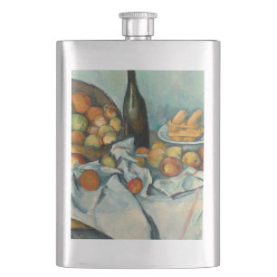 Paul Cezanne Basket of Apples Vintage Still Life Flask