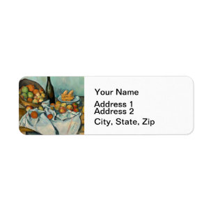 Paul Cezanne Basket of Apples Vintage Still Life Label