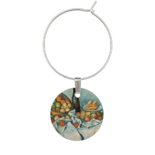 Paul Cezanne Basket of Apples Vintage Still Life Wine Charm