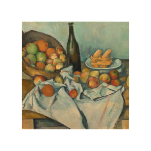 Paul Cezanne Basket of Apples Vintage Still Life Wood Wall Art