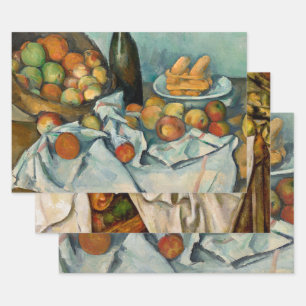 Paul Cezanne Basket of Apples Vintage Still Life Wrapping Paper Sheets