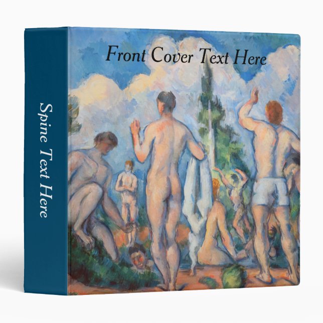 Paul Cezanne - Bathers 3 Ring Binder (Front/Spine)
